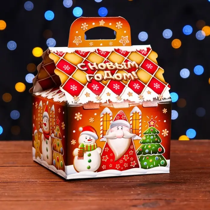 Подарочная коробка &laquo;Пряничный&raquo; 12&times;12&times;16.8 см