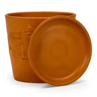 Горшок цветочный с поддоном 1,45 л, d15/h14 см терр-т керамика, "Голландия" (М)