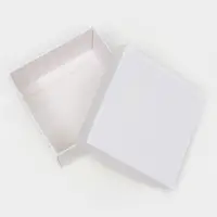 Коробка подарочная складная, упаковка, крышка - дно, белая, 10&times;10&times;5 см