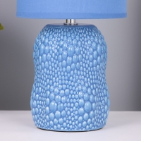 Лампа настольная "Иссин" 1х40Вт Е14 синий 15х15х30см
