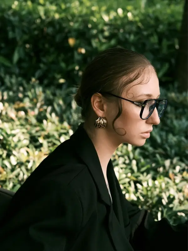 Серьги металл "Кольца" 6 рядов, тренд, цвет золото