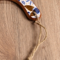 Доска разделочная прямоугольная "Васильки" дерево манго 41х18 см