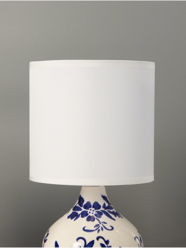 Настольная лампа "Гжель" 1х40Вт Е14 белый/синий 15х15х25,5см
