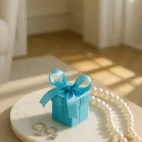 Коробочка подарочная складная &laquo;Презент&raquo; 6&times;6&times;6, голубой