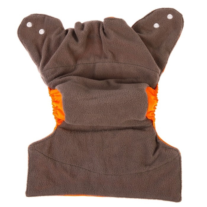 Многоразовый подгузник, угольно-бамбуковая ткань, 3-15 кг, цвет оранжевый, Крошка Я