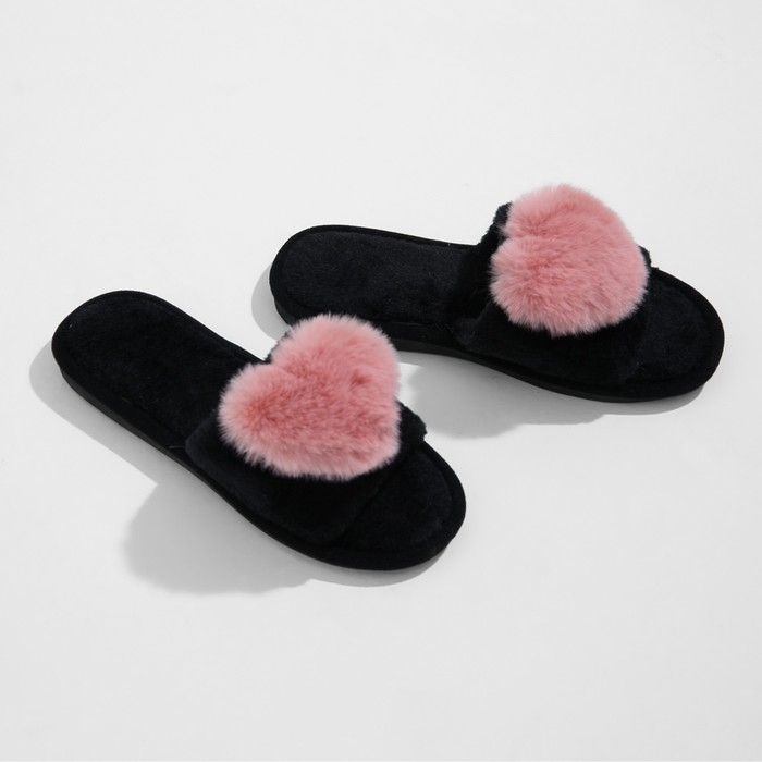 Тапочки женские с открытым носом размер 36-37, цвет розовый Тапочки женские с открытым носом размер 36-37, цвет розовый