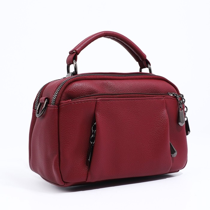 Сумка женская на молнии, цвет бордовый Сумка женская на молнии, цвет бордовый