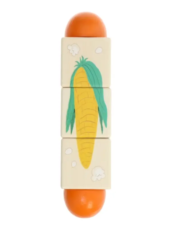 Кубики деревянные на оси  &laquo;Овощи&raquo; , 3 кубика