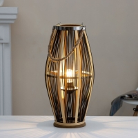 Настольная лампа "Джая" Е27 15Вт черный 25х25х53 см RISALUX