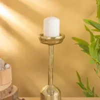 Подсвечник &laquo;Креманка&raquo;, 26 см, алюминий, золото