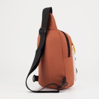 Сумка-слинг мужская из текстиля, цвет оранжевый/бежевый Сумка-слинг мужская из текстиля, цвет оранжевый/бежевый