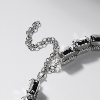 Чокер-колье &laquo;Сияние&raquo; соло, цвет белый в серебре, 36 см