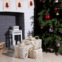 Светодиодная фигура «Ажурные подарки» 15, 20, 25 см, текстиль, металл, батарейки ААх2 (не в комплекте), свечение тёплое белое Светодиодная фигура «Ажурные подарки» 15, 20, 25 см, текстиль, металл, батарейки ААх2 (не в комплекте), свечение тёплое белое