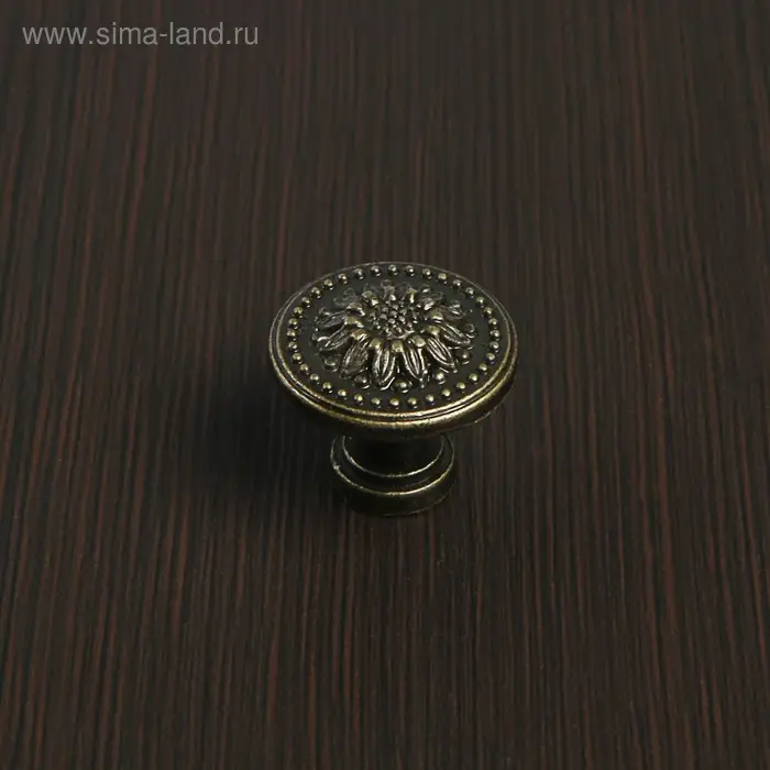 Ручка-кнопка ТУНДРА VINTAGE 011, цвет бронза