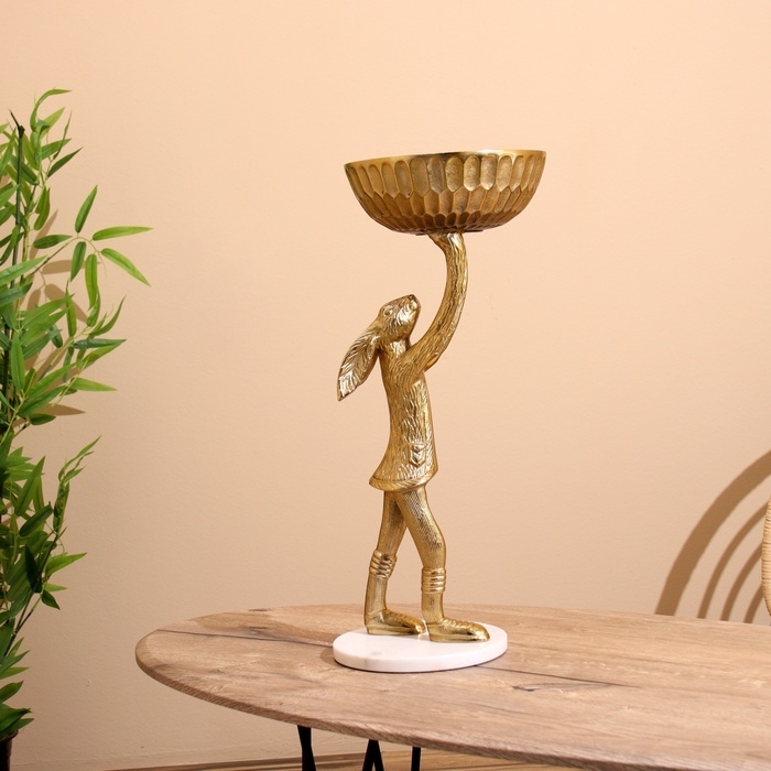 Ваза "Кролик" алюминий 24х24х54 см