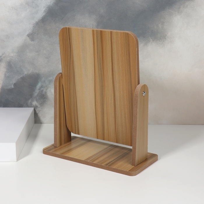 Зеркало настольное &laquo;BAMBOO&raquo;, зеркальная поверхность 15,7 х 20,5 см, цвет бежевый