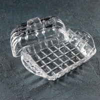 Маслёнка стеклянная Доляна &laquo;Венеция&raquo;, 17,5&times;10,5&times;6,5 см