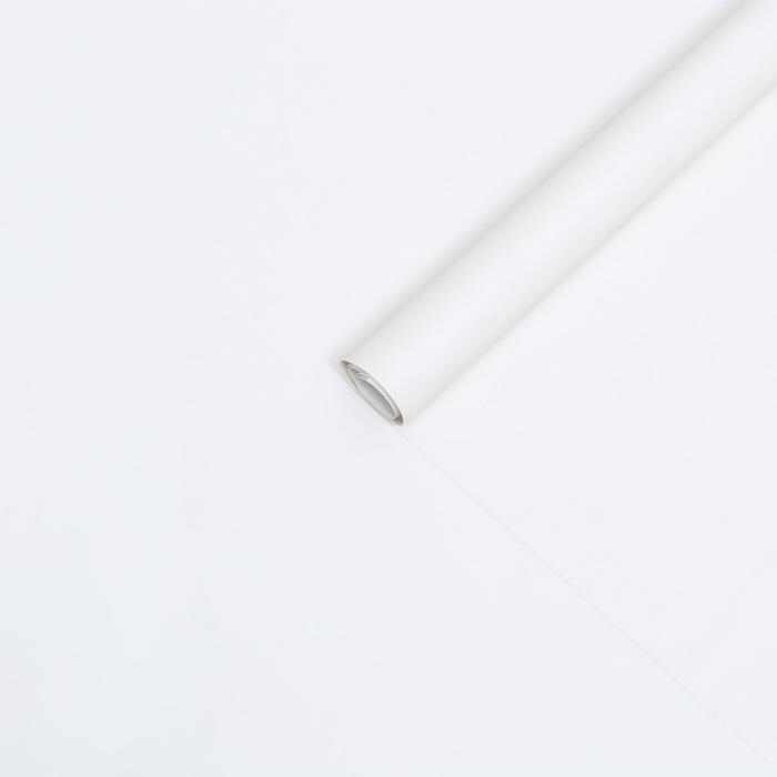 Пленка для цветов "Люкс", матовая, белая, 0,6 х 10 м, 200 г, 40 мкм