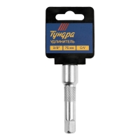 Удлинитель для воротка ТУНДРА, квадрат 3/8", 75 мм, CrV