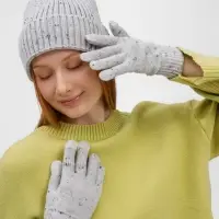 Перчатки сенсорные Spotti Senso, светло-серые, размер S/M