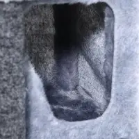 Домик для кошек с когтеточкой, квадратный, 3х-этажный, 33 &times; 42 &times; 63 см, ковролин, серая