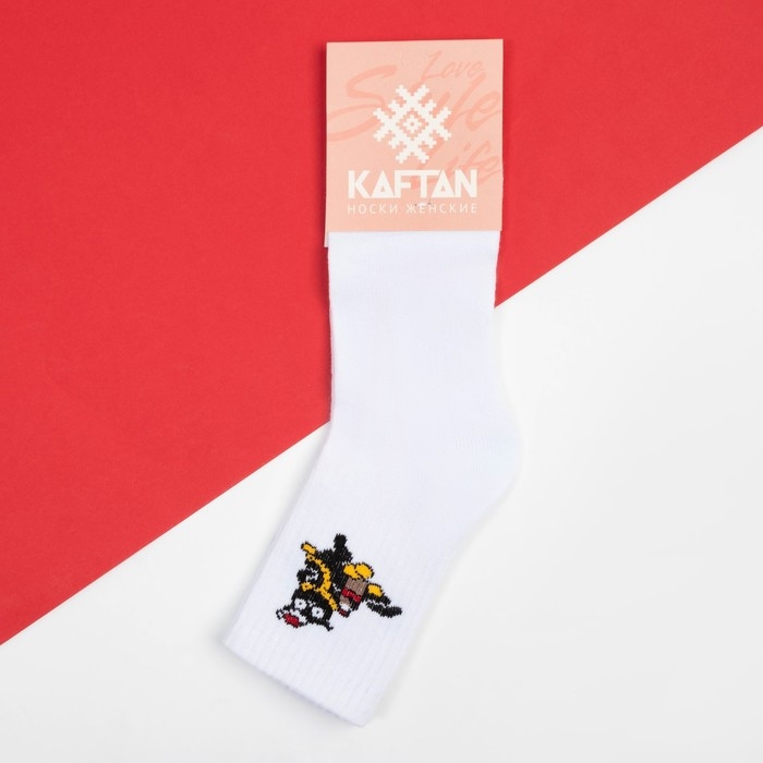 Носки новогодние женские KAFTAN "Кот и мандарины" размер 36-39 (23-25 см)