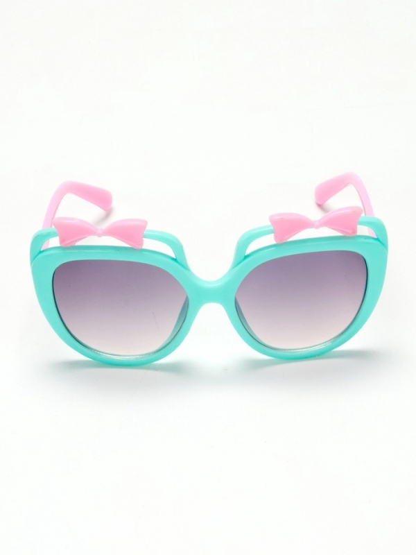 Очки солнцезащитные детские OneSun, бантики, 4.5 х 12 см, цвет зеленый