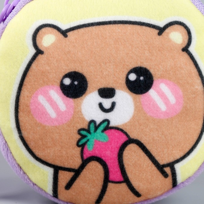 Кошелёк детский "Мультяшки", плюшевый, цвет МИКС