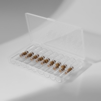 Набор баночек для хранения мелочей, d=1.5 &times; 3 см, 18 шт., в контейнере, 15&times;8&times;2 см