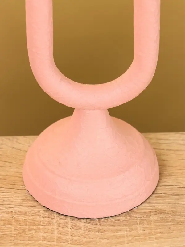 Подсвечник на 1 свечу "Пудровый" 8,5х,8,5х26 см