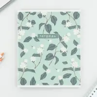 Тетрадь в клетку, 48 л., А5, на скрепке, блок №2 &laquo;Цветы&raquo; МИКС