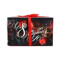 Коробка для капкейка &laquo;8 марта&raquo;, 16 х 8 х 10 см