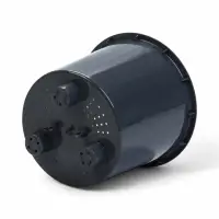 Кашпо со вставкой 2,5 л d15,7 см h15,6см "Genius" пластик серый