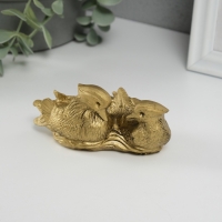 Нэцкэ фигурка &laquo;Уточки мандаринки вместе&raquo;, 11&times;6&times;4.8 см, под бронзу