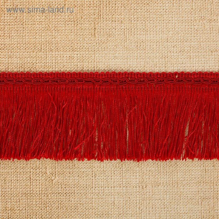 Тесьма &laquo;Бахрома&raquo;, 7 см, 12 &plusmn; 1 м, широкая, цвет бордовый