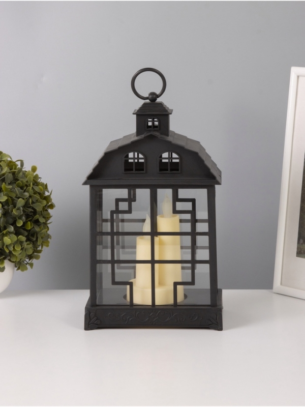 Светодиодная свеча в подсвечнике RISALUX «Дом со свечами», LED-ночник, 1.5 Вт, 3×ААА, 11×18×30 см Светодиодная свеча в подсвечнике RISALUX «Дом со свечами», LED-ночник, 1.5 Вт, 3×ААА, 11×18×30 см