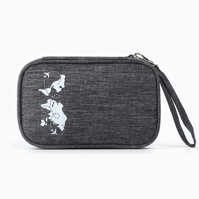 Органайзер для документов &laquo;Путешествие-всегда хорошая идея&raquo;, серый, 19 х 13 см.