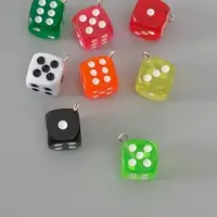 Подвеска для творчества пластик "Игральные кости" МИКС 2,4х1,4х1,4 см