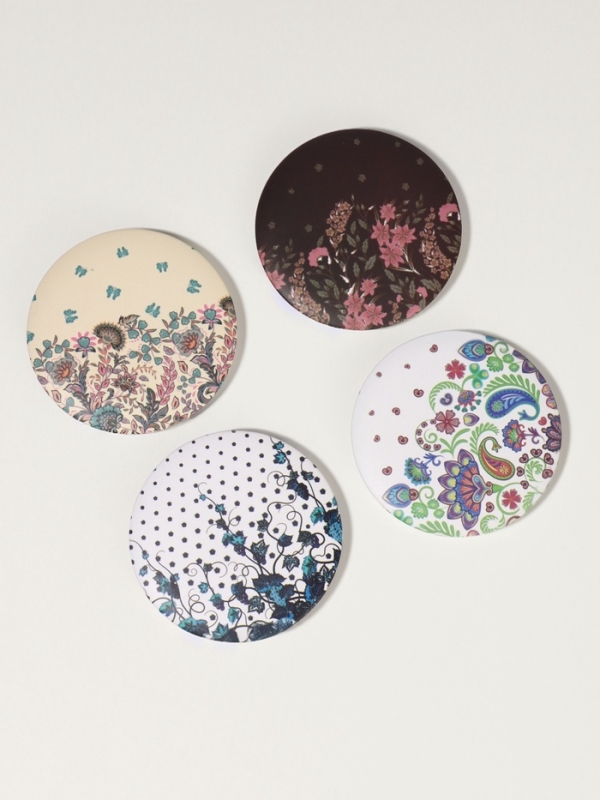 Зеркало складное &laquo;Цветы&raquo;, d = 7,5 см, цвет МИКС