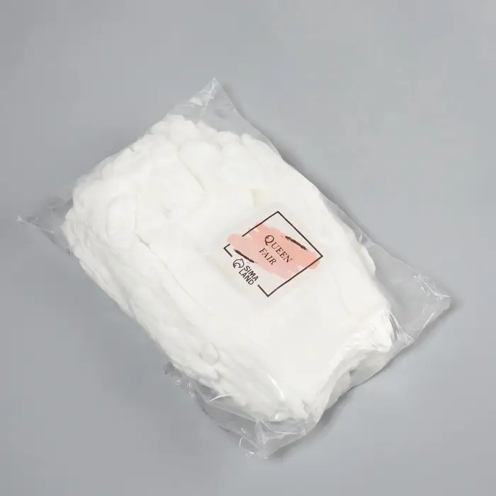 Набор перчаток хлопковых 12пар р-р M бел пакет накл QF