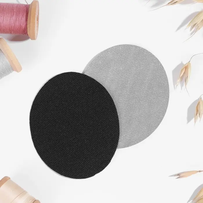 Заплатки для одежды, 7 &times; 5,5 см, термоклеевые, пара, цвет чёрный