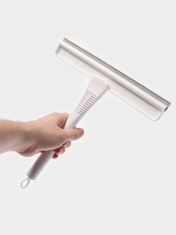 Окномойка гибкая, 5 насадок, с заглушкой, составная 4х секционная ручка, 138 см