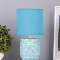 Лампа настольная "Юдзу" 1х40Вт Е14 голубой 15х15х30см