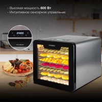 Сушка для фруктов и овощей HYFD-8802 14под. 600Вт