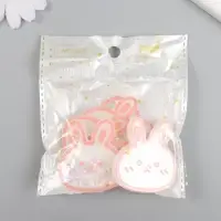 Шейкер для творчества акрил "Зайчик" с глиттером 0,4х4,2х4,7 см