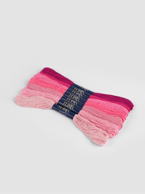 Набор ниток мулине хлопок 8±1м (наб 7шт цена за наб) cпектр розовый TR Набор ниток мулине хлопок 8±1м (наб 7шт цена за наб) cпектр розовый TR