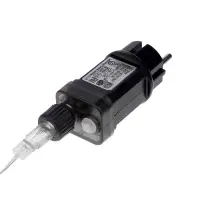 Гирлянда &laquo;Нить&raquo; 50 м роса, IP44, серебристая нить. 500 LED, пульт, 36 В, свечение тёплое белое