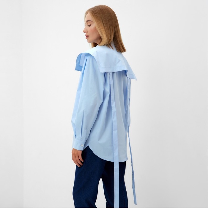 Блузка женская MINAKU: Casual Collection цвет голубой, р-р 44 Блузка женская MINAKU: Casual Collection цвет голубой, р-р 44