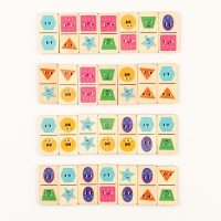 Домино деревянное &laquo;Фигуры&raquo; 28 фишек 50х25 мм