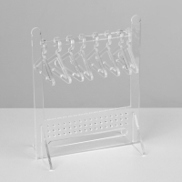 Подставка под серьги «Рейл» 8 вешалок в комплекте, 14×6×16 см, цвет прозрачный Подставка под серьги «Рейл» 8 вешалок в комплекте, 14×6×16 см, цвет прозрачный
